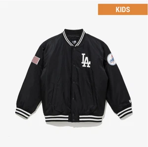 New Era Kids 2025 MLB LA Dodgers Authentic Stadium Jacket, Black - Picture 1 of 13