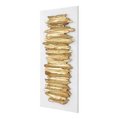 Uttermost Lev当代铁金属墙面装饰古董金色/白色 — 第 1/4 张图片