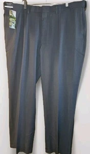 New Haggar 42 x 30 Men's Pants Flat Front Classic Fit Gray Wrinkle Free Comfort - Picture 1 of 6