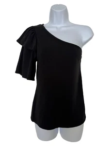 NEW Nation LTD Peru Woman S Lisa One Shoulder Ruffle Sleeve Romantic Cotton Top - Picture 1 of 7