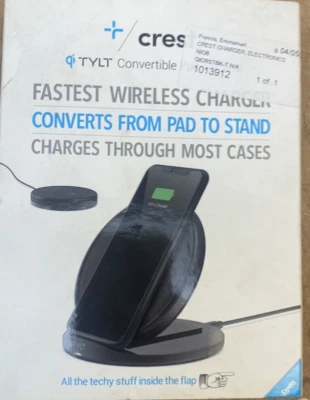 Crest TYLT Convertible Charging Pad + Stand Fastest Wireless Smartphone Charger. - Image 1 of 2