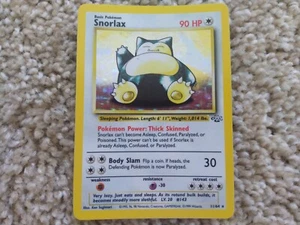 Snorlax Holo Holographic Pokemon Card TCG 1999 Jungle Rare Vintage 11/64 NM - Picture 1 of 24