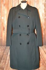 Freed & Freed Intl Women's Wool Zip Liner Double Breasted Military Coat Sz 6134