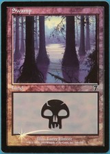 Swamp (348) FOIL 7th Edition HEAVILY PLD Basic Land CARD (148155) ABUGames