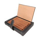 PU Leather Cigar Humidor With Removable Partition Holds 5 Cigars Storage Box SLS