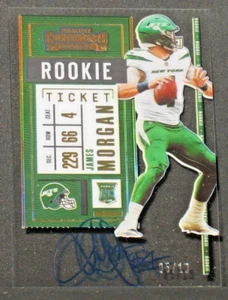 James Morgan 2020 Panini Contenders boleto transparente autógrafo novato #138 (5/10) Nueva York - Imagen 1 de 2