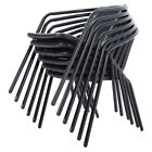 Set Of 2 4 6 Stacking Rattan Garden Chairs Outdoor Patio Dining Chairs Cafe Seat