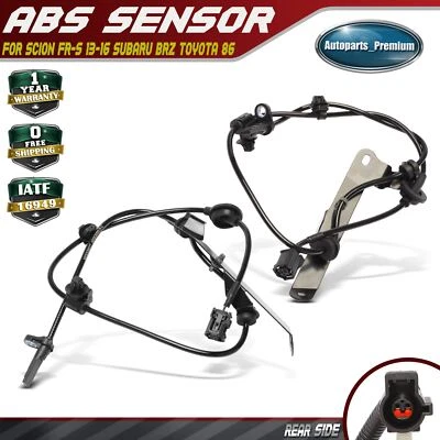 2 件装后侧 ABS 车轮速度传感器适用于 Scion FR-S 13-16 斯巴鲁 BRZ 丰田 86 — 第 1/4 张图片