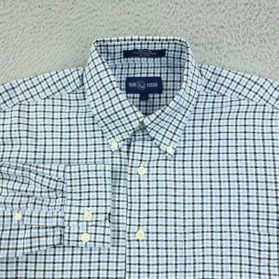 Camisa Alan River Para Hombre Grande Azul Negra Negocios Oficina Informal Viaje Foto 1 de 4