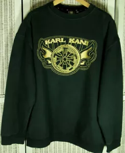 KARL KANI Men’s XL Vintage Spell Out Sweatshirt Gold Embroidery Logo 90s Hip Hop - Picture 1 of 8