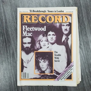 Vintage Record Newspaper Voume 1 Number 11 September 1982 Fleetwood Mac Magazine - Imagen 1 de 3