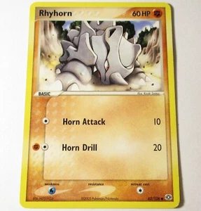 Tarjeta Pokémon Esmeralda Rhyhorn 62/106 EX - Imagen 1 de 1