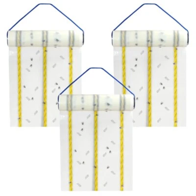 PIC Fly Ribbon XL - Trampas para moscas para exteriores y graneros, papel, rollo de 40 pies (paquete de 3) Foto 1 de 4