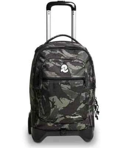 ZAINO INVICTA TROLLEY FANTASY 2 IN 1 SCUOLA VERDE MIMETICO CARRELLO 2 RUOTE BIMB - Foto 1 di 5