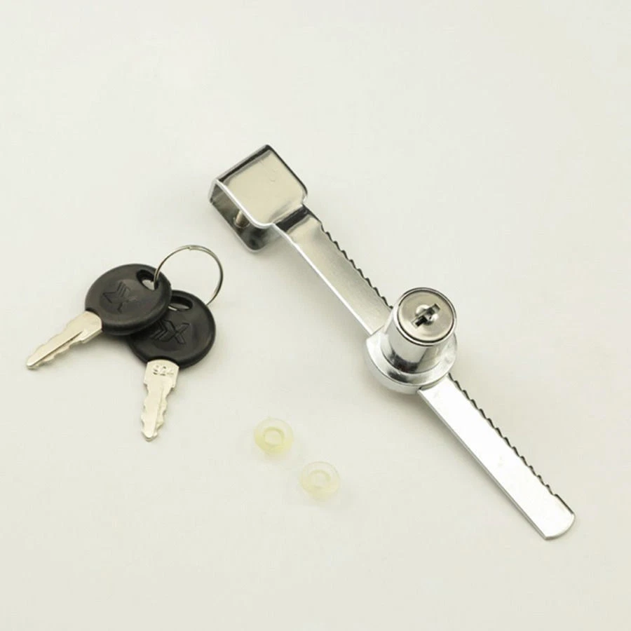 Keyed Display Case Showcase Lock Sliding Glass Cabinet Door Lock + 2 Keys - Image 1 of 4