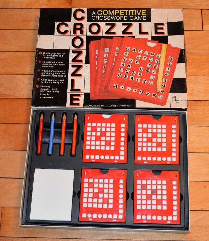 VTG 1981 Crozzle Competitive Crossword Game from Cadaco No.680 complete - Image 1 of 1