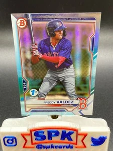2021 Bowman Draft 1st Edition FREDDY VALDEZ SKY BLUE FOIL RED SOX BD-96 - Picture 1 of 1