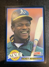 1991 Score # 875 Rickey Henderson MVP OAKLAND ATHLETICS 1990 Award Winner (AL)