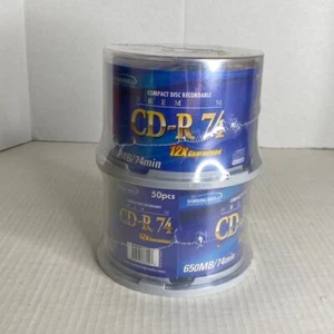Samsung CD-R 74 650MB Premium Blank Discs 100 Pack - Afbeelding 1 van 3