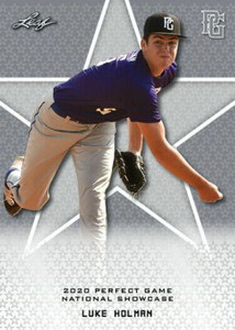 LUKE HOLMAN 2020 "1ST EVER PRINTED" LEAF PERFECT GAME ROOKIE CARD #164! MINT!