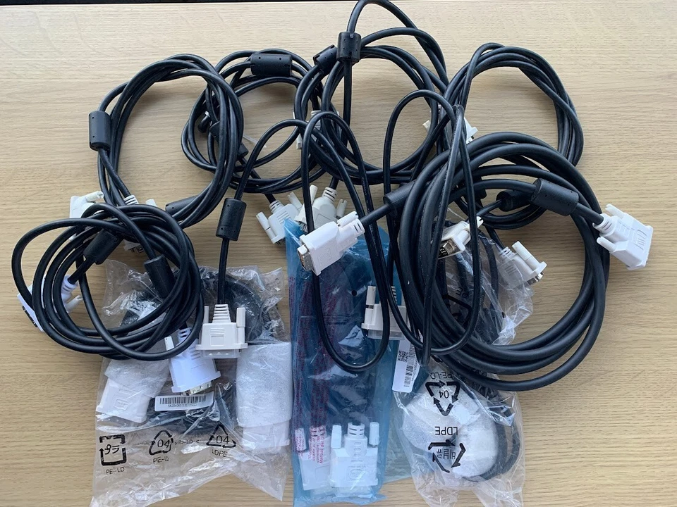 Job Lot 10x DVI PC Monitor Video Leads - Image 1 of 1