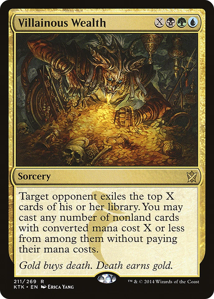 Villainous Wealth X (4) EX/NM - Khans of Tarkir R211 4RCards - Image 1 of 1