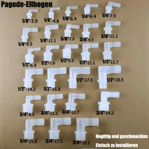 Boquilla de manguera de plástico boquilla rosca exterior 1/8"-3/4" conexión de manguera ángulo 90° - Imagen 1 de 2