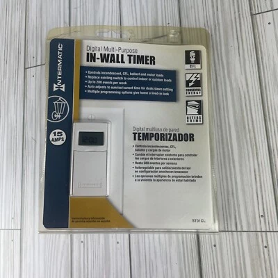 INTERMATIC Digital Multi-Purpose In-Wall Timer ST01CL 15 Amps BRAND NEW SEALED - Image 1 of 4