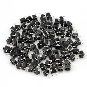 100Pcs Tactile Push Button Switch Tact Switch 6X6X5mm 4-pin DIP - Picture 1 of 1