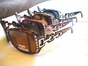 Damen Polarisierte Sonnenbrille Sexy Strass Oversized Damen Sonnenbrille 8156SP - Bild 1 von 13
