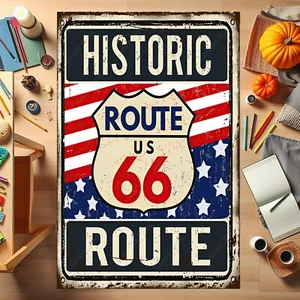 Route 66 Rug, Road Rug, American Highway Rug, Bikers Rug, Road 66 Rug, Retro Rug - Picture 1 of 6