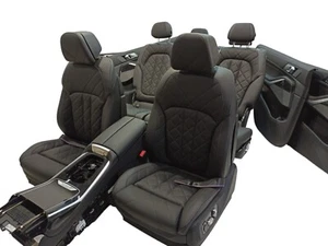 BMW G07 x7 Lederausstattun Komfortsitze Sitze Sensafin Stitched Decor Black - Picture 1 of 24