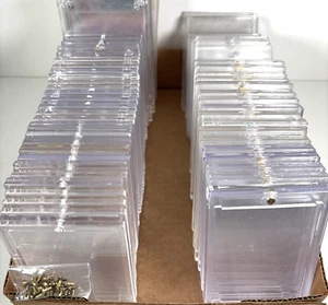 Card Cases 64 Used 27 Recessed Single Screw 8 Large 21 Magnetic & 8 Snap Holders - Picture 1 of 21