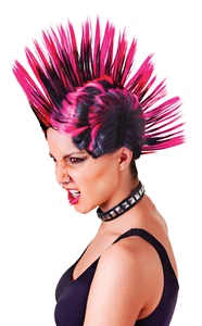 Mohawk Wig Unisex Punk Rock Mohican Hair Spike Fancy Dress Accessory - Picture 1 of 1