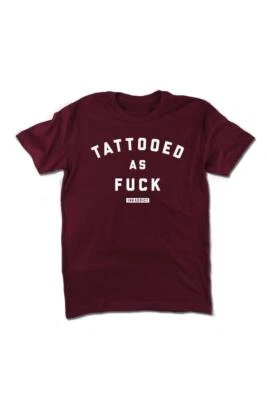 Nuevo Inkaddict Tatuado Af Camiseta Granate SMALL-3XLARGE Tatuaje Limited - Imagen 1 de 2