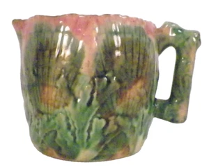 Mayólica etrusca concha y crema de algas cerámica artística rosa verde marrón como está - Imagen 1 de 11