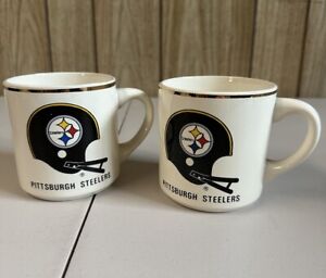 Vtg Pittsburgh Steelers Super Bowl XIII 1978 And XIV 1979 Season Stats Mug 12 oz