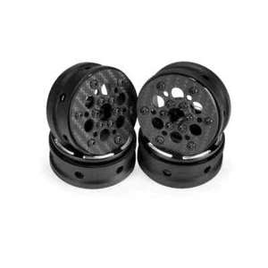 4pcs Carbon Fiber 1.9" Beadlock Wheel Rim for 1/10 RC Axial SCX10 TRX4 Gen8 D90 - Picture 1 of 11