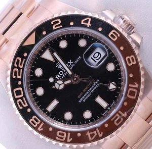 Rolex GMT-Master II 18k Everose Root Beer 126715CHNR Black Brown Ceramic Bezel - Picture 1 of 8
