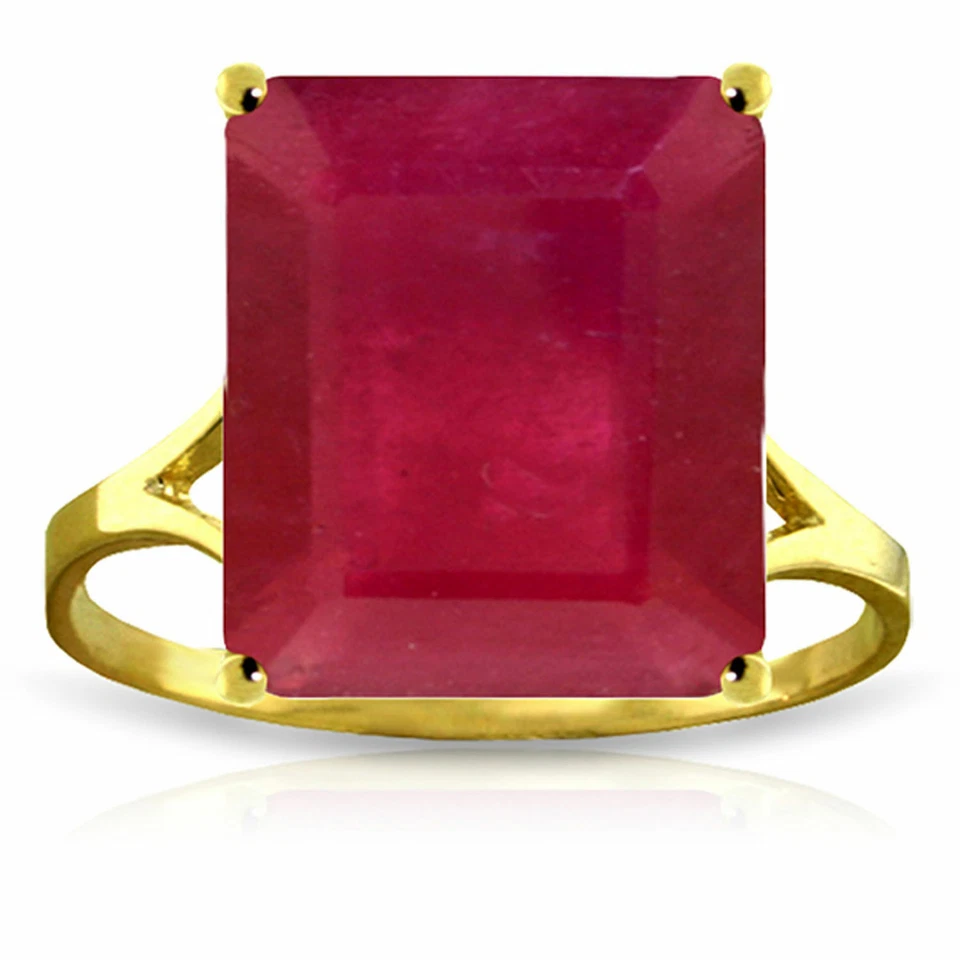 Brand New 7.5 Carat 14K Solid Gold Ring Natural Octagon Ruby Foto 1 de 1