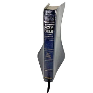 KJV Holy Bible Red Letter Cross Reference Zondervan 1977 Black Genuine Leather G - Picture 1 of 12