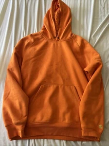Carhartt WIP Hooded Chase Sweatshirt Adult Large Orange Hoodie Pullover Mens - Picture 1 of 7
