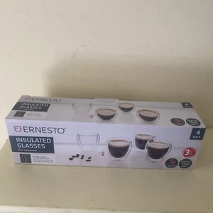 Ernesto 4 Pack Of Insulated Glasses For Espresso 75ml - Picture 1 of 7