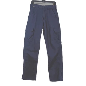 Pantalones Carhartt Hombre 30x32 Azul Marino Lona Resistente al Fuego Ajuste Suelto Trabajo FRB240 CAT 2 - Imagen 1 de 11
