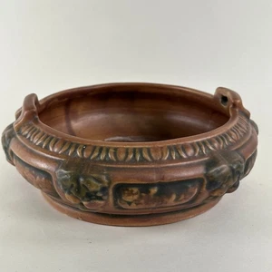 Roseville Art Pottery Florentine Low Bowl w/ Handles - Antique 1920s - Picture 1 of 6