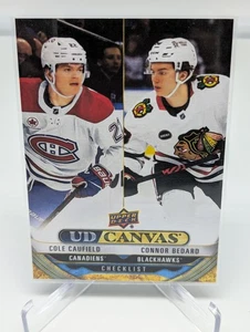 Lista de verificación de lona 2024-25 Upper Deck Series 1 C-90 Cole Caufield Connor Bedard UD - Imagen 1 de 2