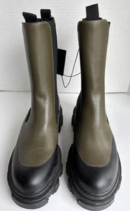 Forever 21 Regenstiefel Damengröße 7,5 schwarz und olivgrün neu mit Etikett " - Bild 1 von 12