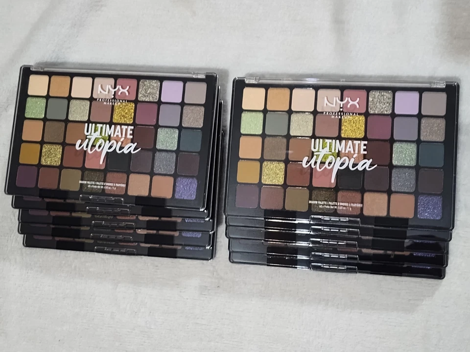Lot of 10 NYX Ultimate Shadow Palette Utopia 40 Shades 0.03 oz, Sealed - Image 1 of 1