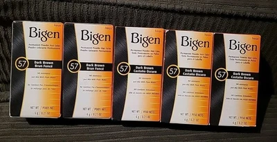 (5) Bigen Permanent Powder Hair Color - 57 Dark Brown - Image 1 of 2