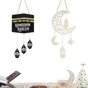 Eid Mubarak Door Hanging Flag Kareem Ramadan Decor For Home 2025 Ramadan Party - Picture 1 of 18